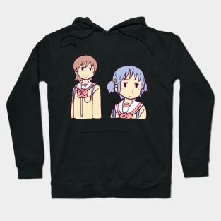 funny yuuko and mio meme face nichijou Hoodie